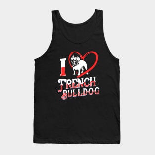 I Love French Bulldog Tank Top